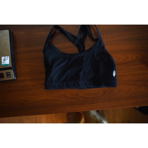 Free People BLACK Make a Move Bra Large and Hot Pink Happiness runs crop top m/l - Picture 11 of 15